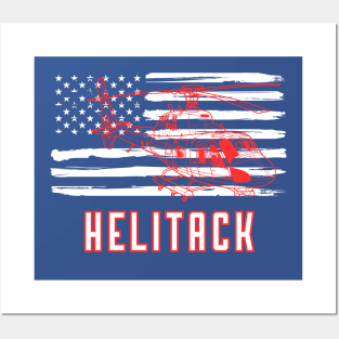 Helitack Helicopter Firefighter Wildland quote Posters and Art